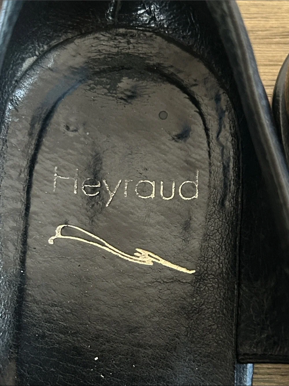 Heyraud Men's Black Handmade Leather Fisherman Sandal. Made in Italy. Size EU 40